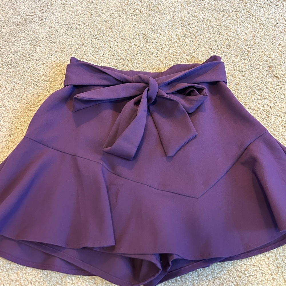Zara Purple Tie-Waist Skirt